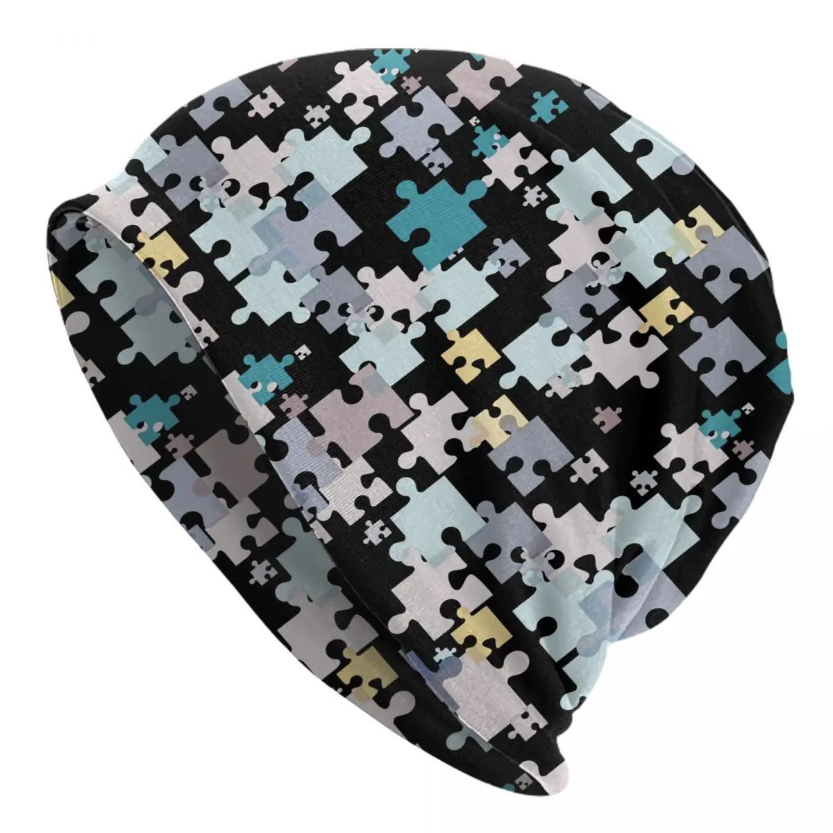 

Puzzle Geometric Cap Hip Hop Men Women Outdoor Skullies Beanies Hat Summer Warm Multifunction Bonnet Knitted Hat