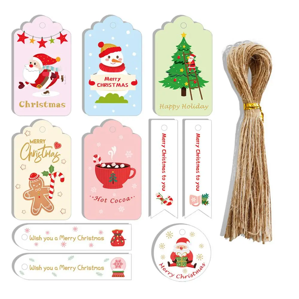 

Elk Santa Claus Wrapping Supplies Xmas Decoration Christmas Tree Hang Tags Christmas Tag Gift Wrapping Christmas Labels