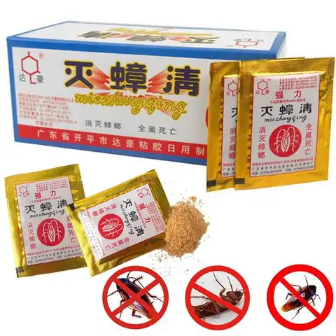 Эффективный порошок против тараканов, 10 шт./набор, убийца тараканов, приманка, специальный инсектицид, жуки, борьба с вредителями