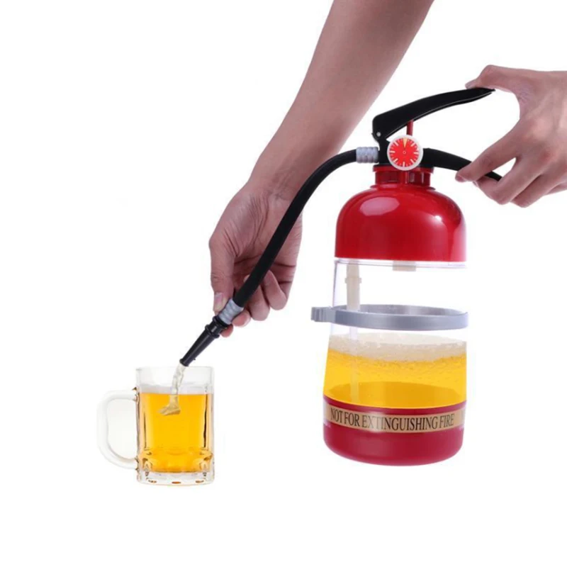 

2L Wine Drink Dispenser Creative Fire Extinguisher Pourer Party Beer Water Dispenser Beer Barrels Beverage Liquor Bar Accessory