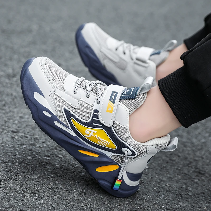 Children Sport Shoes Free Shipping Mesh Breathable Comfortable Kid Sneaker New Anti Slip Athletic Lace Up Kid Casual Shoes