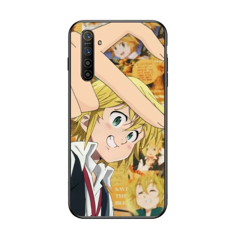 Черный мягкий чехол для телефона с рисунком из аниме Meliodas OPPO Find X5 X3 X2 A93 Reno 8 7 Pro A74 A72