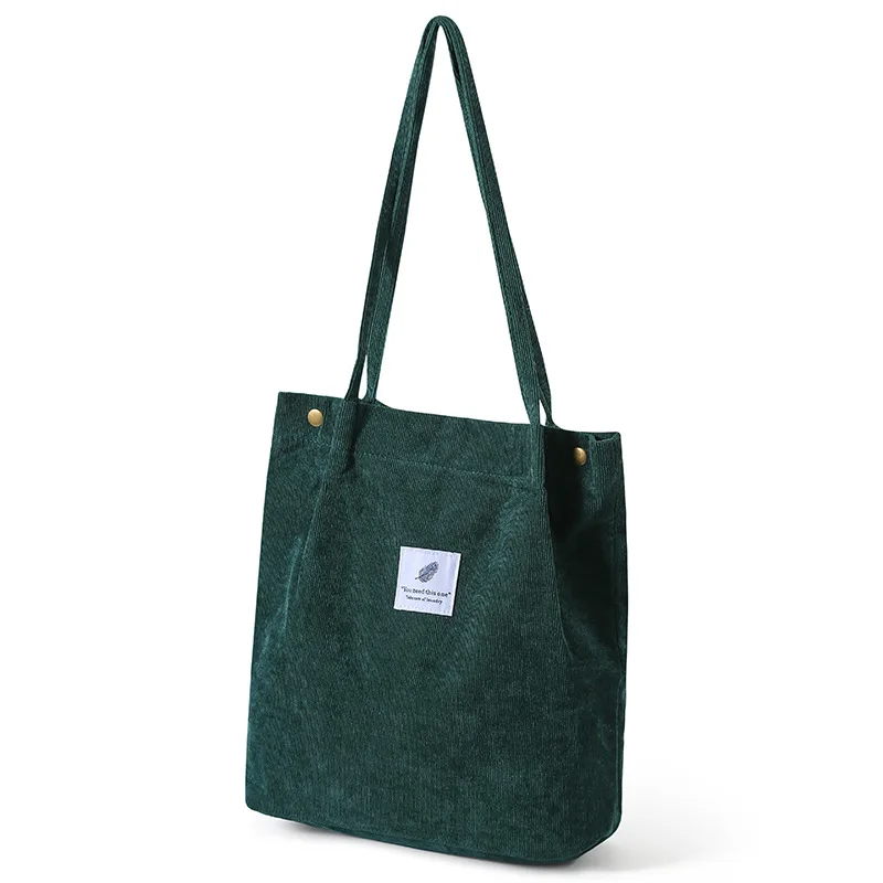 

Corduroy Shoulder Bag Women's Bag Large Capacity Portable Student Office Worker Hand-Held Canvas Bag Hand Bag