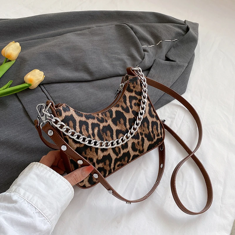

Модные сумки на плечо, женская кожаная дизайнерская сумка на цепочке для подмышек, уличные сумки с полумесяцем и кошелек, винтажная женская сумка с карманом для покупок