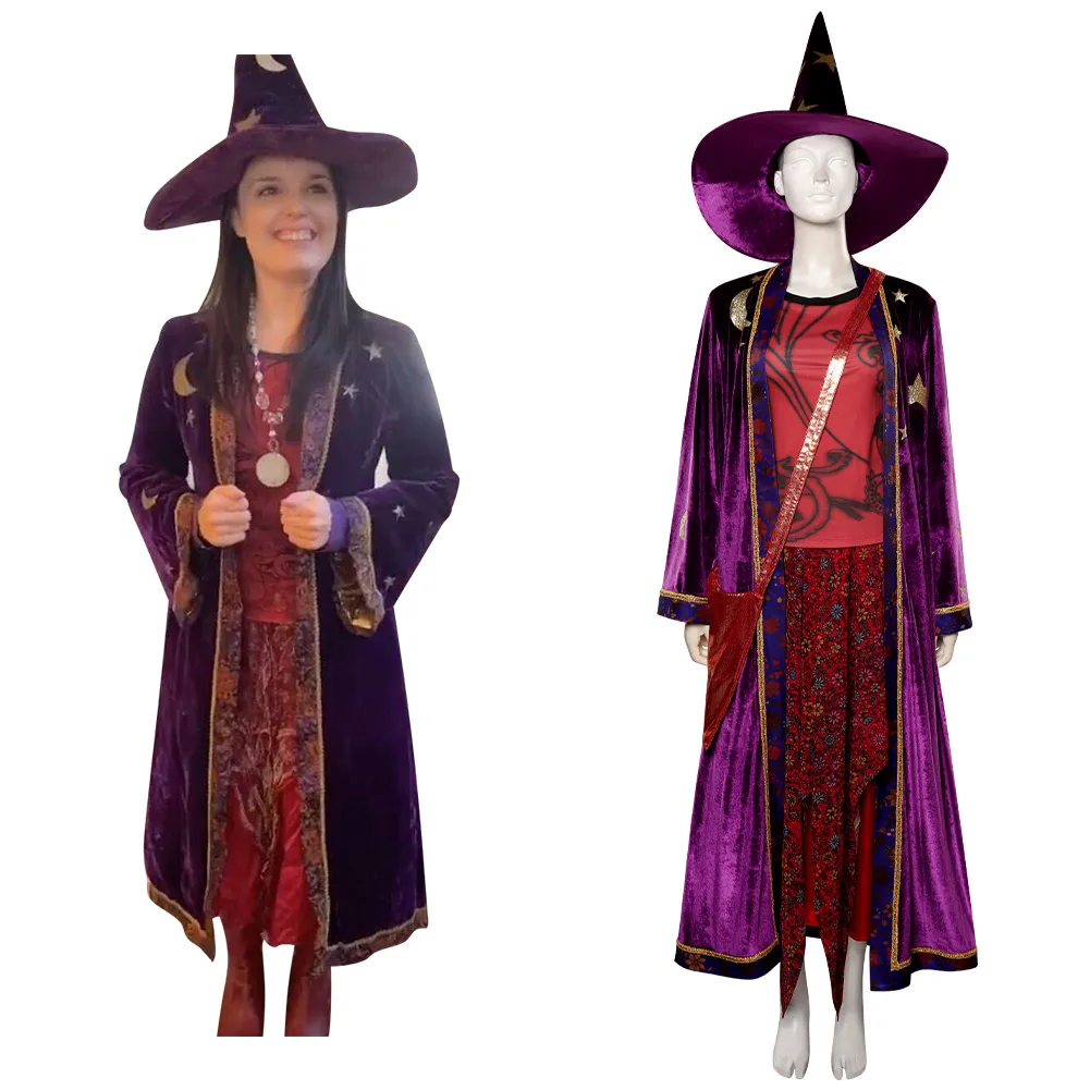 

Halloweentown Marnie Piper Cosplay Costume Dress Hat Bag Outfits Halloween Carnival Suit