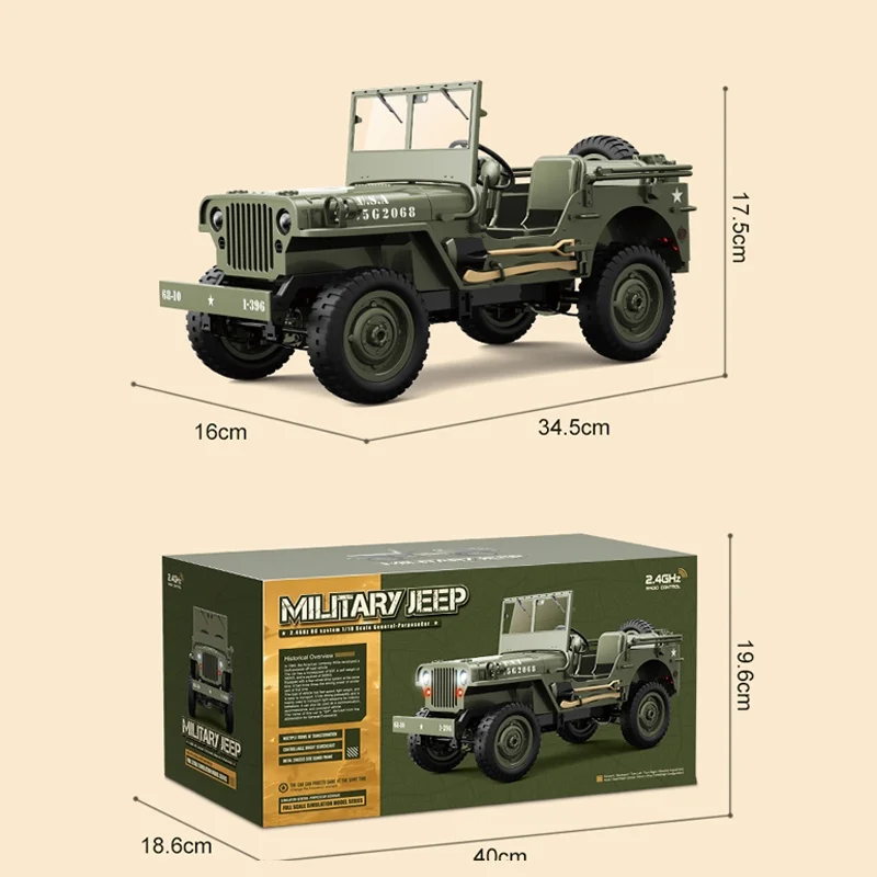 JJRC C8815 Радиоуправляемый автомобиль 1941 Мб Скалер Willys Jeep 2 4 г 4wd Rtr Гусеничный