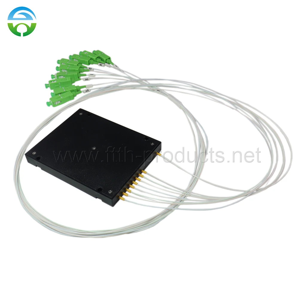 Оптоволоконный разветвитель ПЛК коробка ABS G657A1 0 9 мм SC APC 1 м 1x8 10 шт.