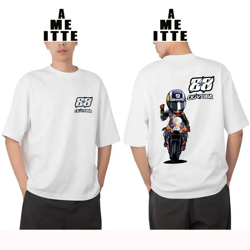 88 # Miguel Oliveira 2023 Классическая футболка новые мужские с коротким рукавом хип-хоп