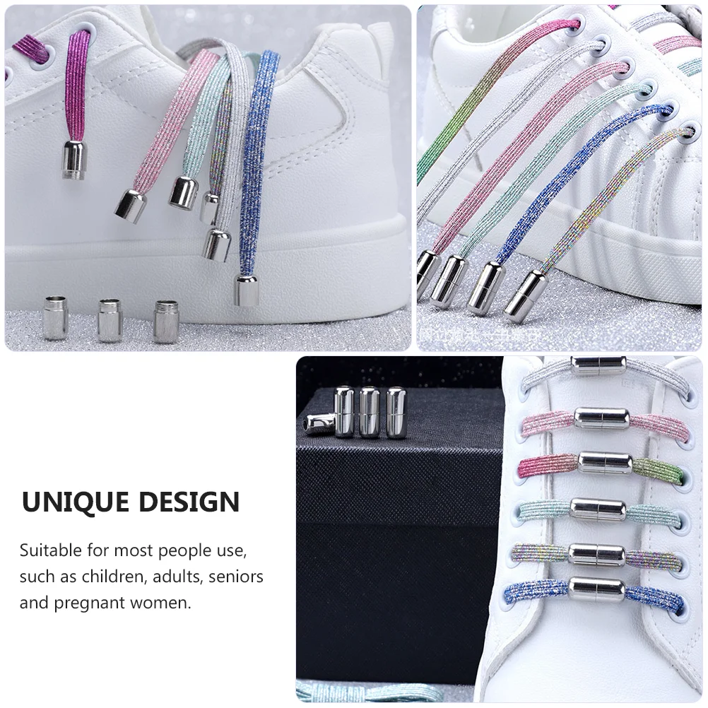 Lazy-Free Shoelace Buckle Elastic Laces Tieless Shoelaces Lock Stretchy Sneakers