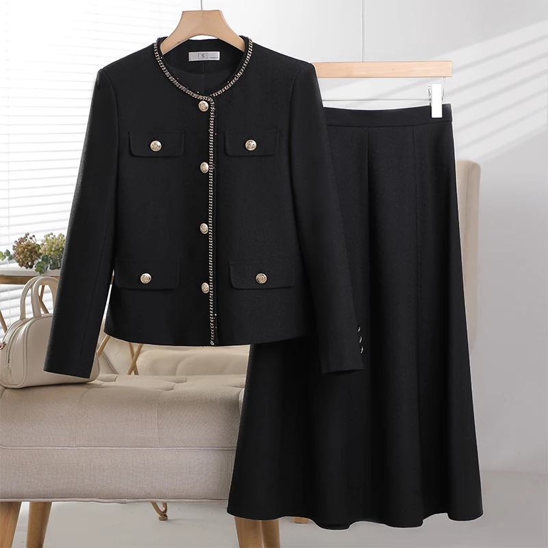 2024 светская классическая стильная куртка с круглым вырезом женская осенняя