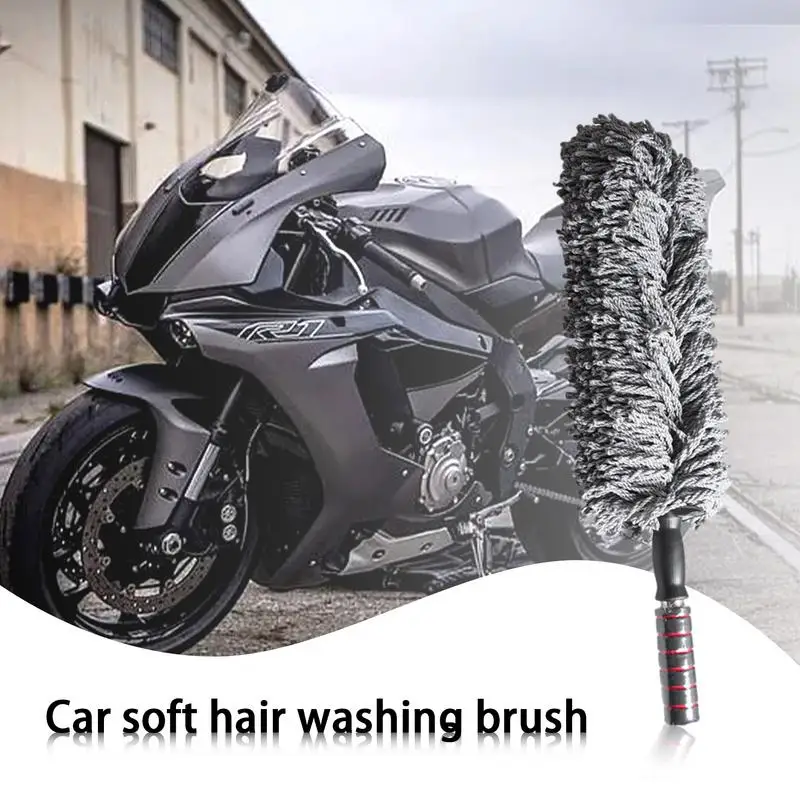

Microfiber Car Wash Mop With Flexible Handle Automobile Wash Mop Cleaning Mitt Duster Washing Car Cleaning Accessories