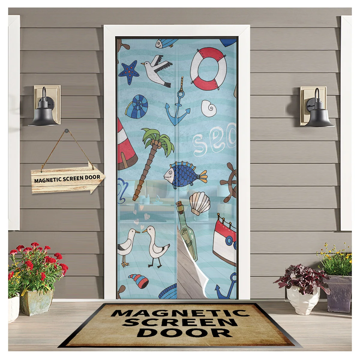 

Занавеска на дверь для кухни, без инструментов, с магнитным экраном, защита от насекомых, сетчатая, для спальни