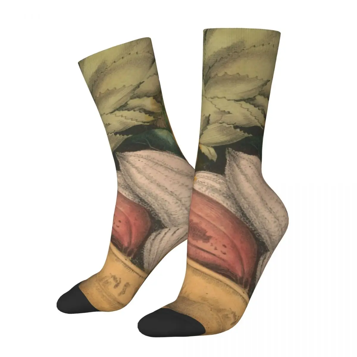 

Забавные счастливые мужские Компрессионные носки винтажные носки с изображением тропических фруктов в стиле ретро Harajuku фрукты для всей семьи в уличном стиле