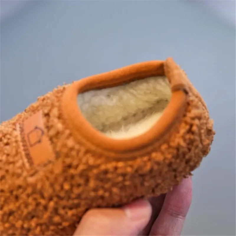 Зимняя обувь для малышей домашняя маленьких девочек и мальчиков теплые плюшевые