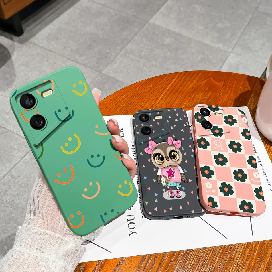Фото Чехол-бампер для Tecno Pova 5 Pro, футляр с рисунком конфетных цветов, мягкий жидкий силикон, защитный бампер для камеры Tecno Pova5 Pro №2
