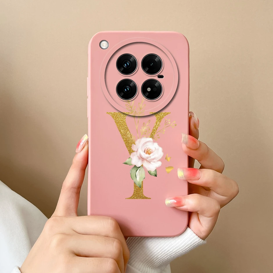 Чехол для телефона Infinix Zero 40 4G 5G Art Flower 26 букв силиконовый мягкий чехол Zero40