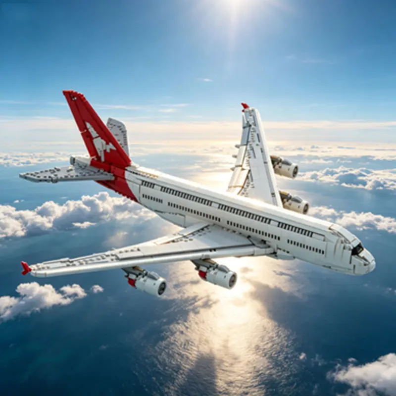 Фото Конструктор MOC Airbus A380, 3771 деталь, мелкие блоки, модель пассажирского самолета гражданской авиации, игрушка-подарок №2