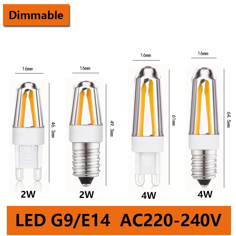 Фото Светодиодная лампа G9 220V COB dimbare отличаbesparende kristal lichtbron №2