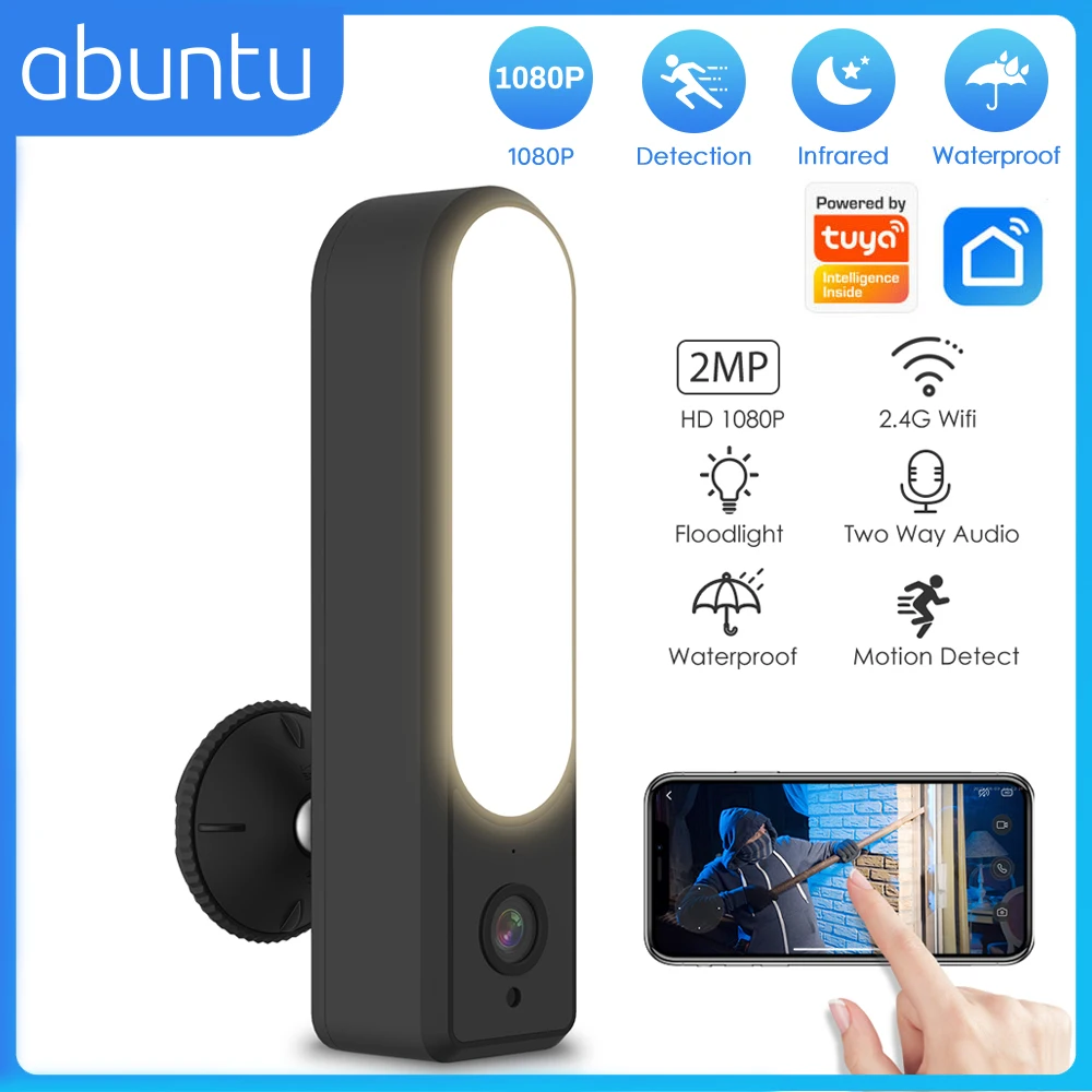

1080P Tuya Wifi Camera Floodlight Two Way Audio PTZ Security Camera Outdoor Waterproof CCTV Video Cmaera Surveillandce SmartHome