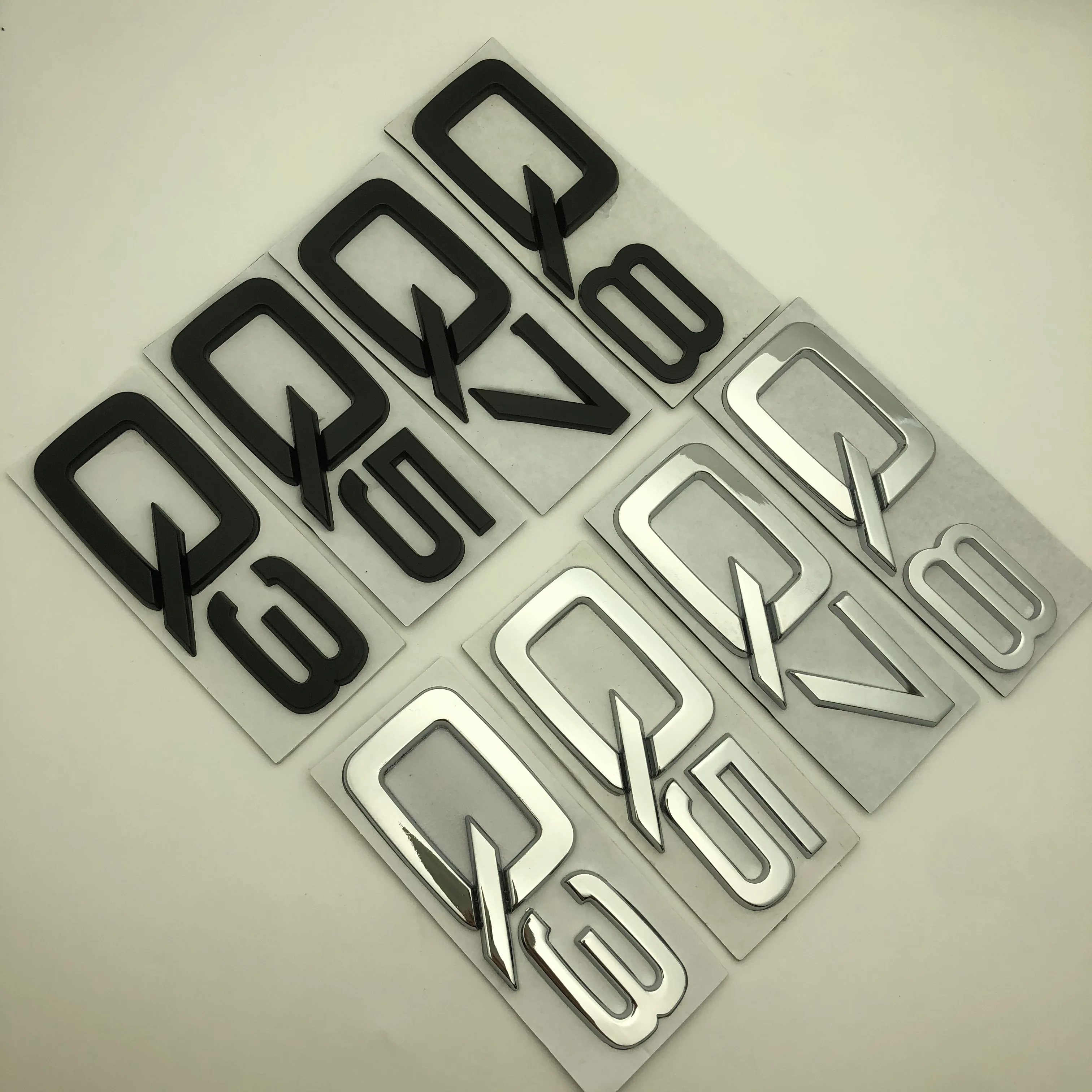 

1Piece 3D Metal Adhesive Car Trunk Number Letters Sticker For Audi Q3 Q5 Q7 Q8 Logo Emblem Nameplate Badge Accessories