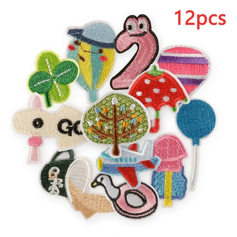 Набор из 12 вышитых нашивок Parches Mochila