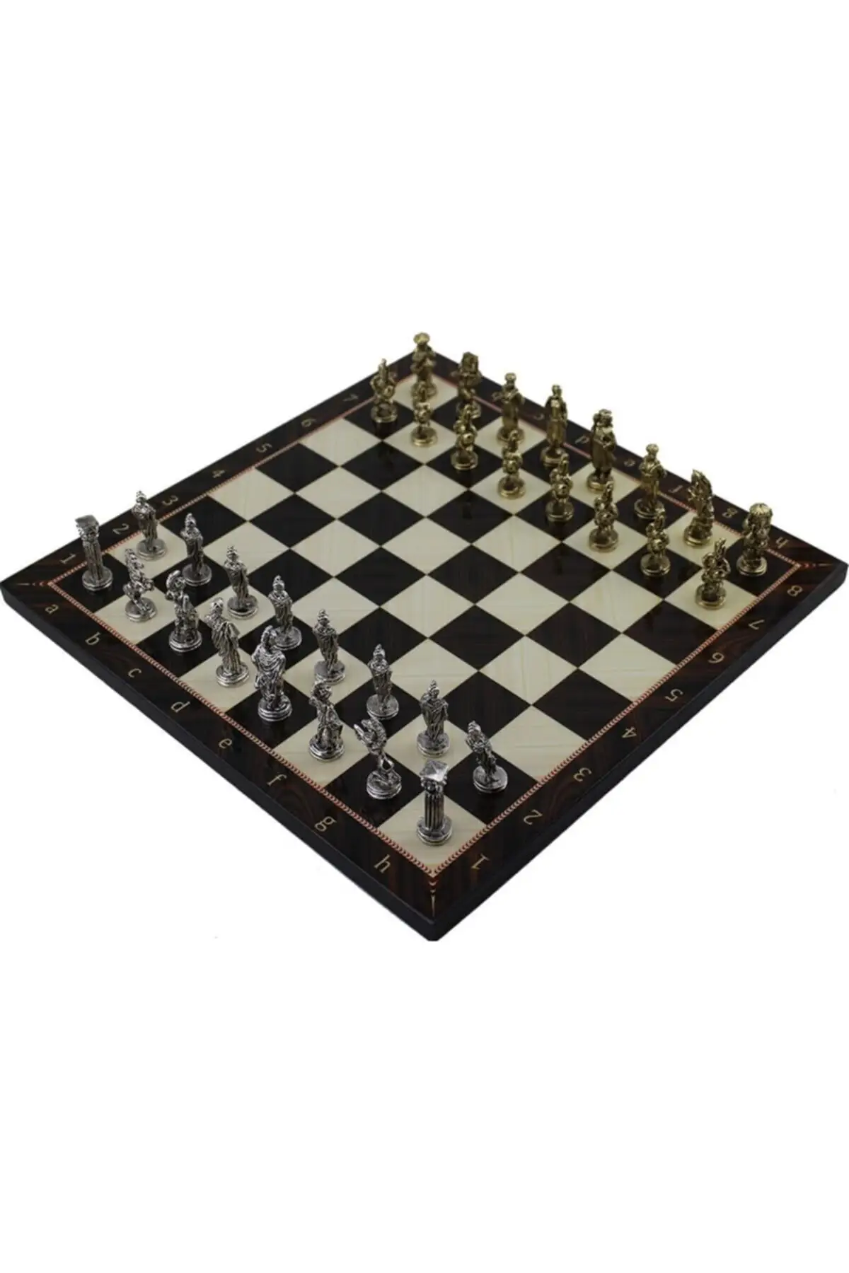 Малый размер металл оттоманские византийские шахматы и ореховый узор маленькая