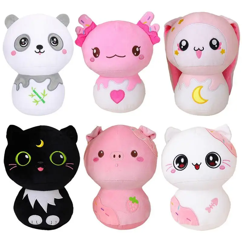 

Mushroom Animal Plush Doll Boys Girls Soft Toys Salamander Doll Stuffed Animal Black Cat Plush Toy Pillow Children Holiday Gifts