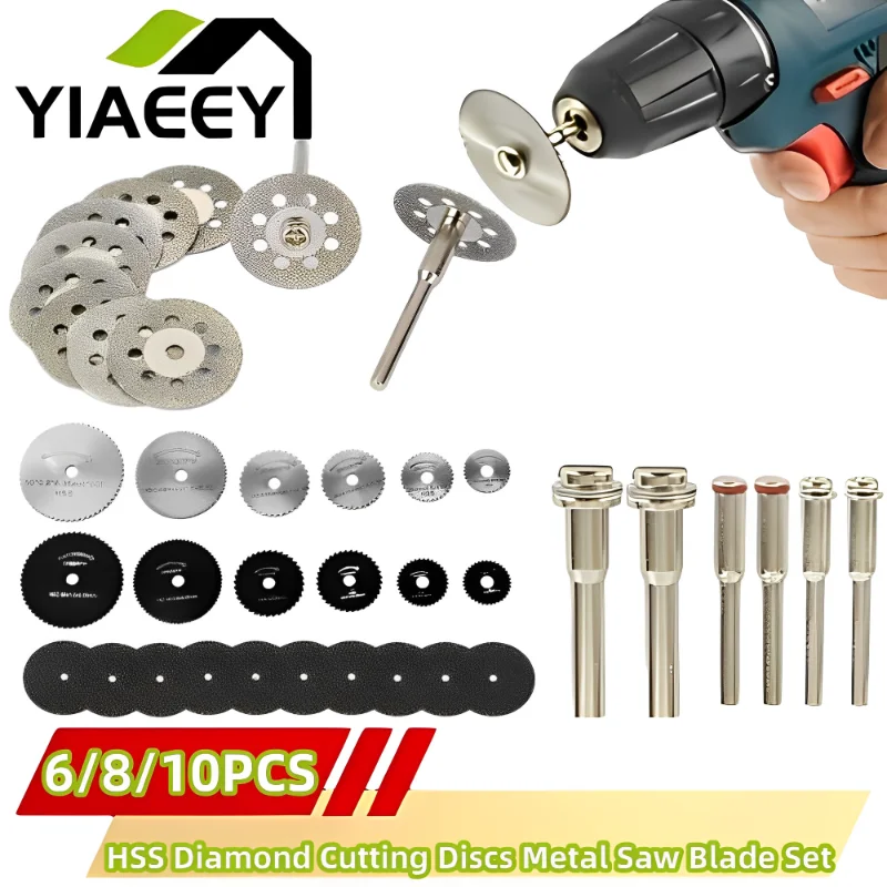 

Diamond Cutting Discs Metal Saw Blade Set HSS Mini Circular Saw Blade for Rotary Tools Resin Cut-Off Wheels Diamond