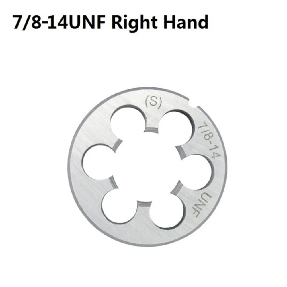 

7/8-14 UNF Thread Circular Die Right Hand Rotation Silver Alloy For Mold Machining Die Wrench Holder Hand Tool