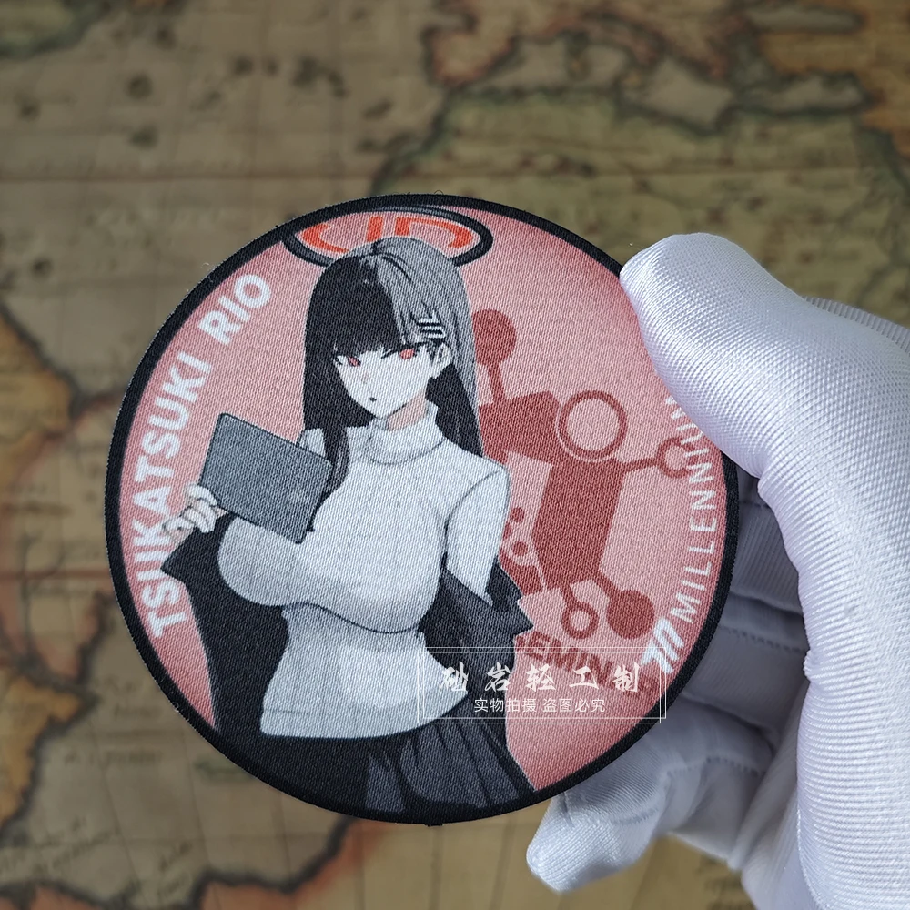 Двухмерная нашивка синий архив декорированный боевым движением значок