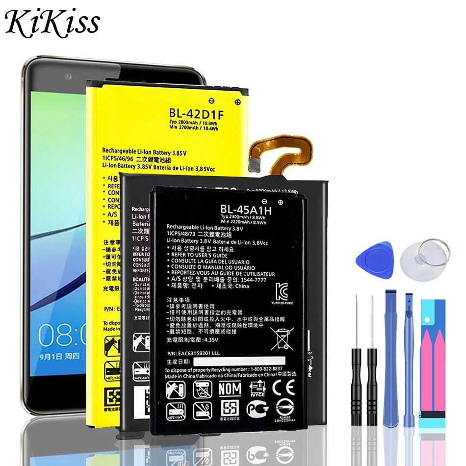 

Phone Battery for LG K10 2017 K20 Plus K4 K7 K8/ V10 V20 V30 V40 V50 ThinQ TP260 K425 K428 K430H m250 BL 46G1F 45B1F Bateria