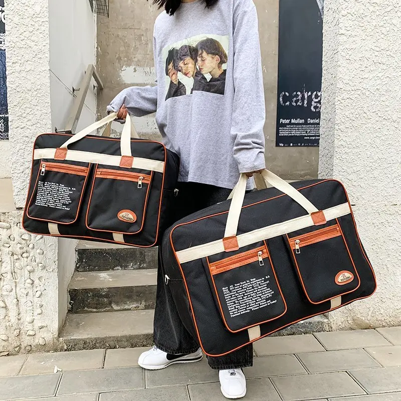 Fashion Large Capacity Women's Travel Bag Weekend Outdoor Sports Overnight Hand Duffle Bag Luggage Canvas Men's Shoulder Bag