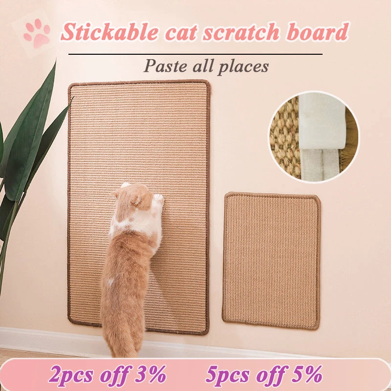 

Couch Cat Scratch Guards Mat Cats Tree Cat Scratcher Sisal Sofa Mats Hook and Loop Fastener Cat Scraper for Furniture Protector