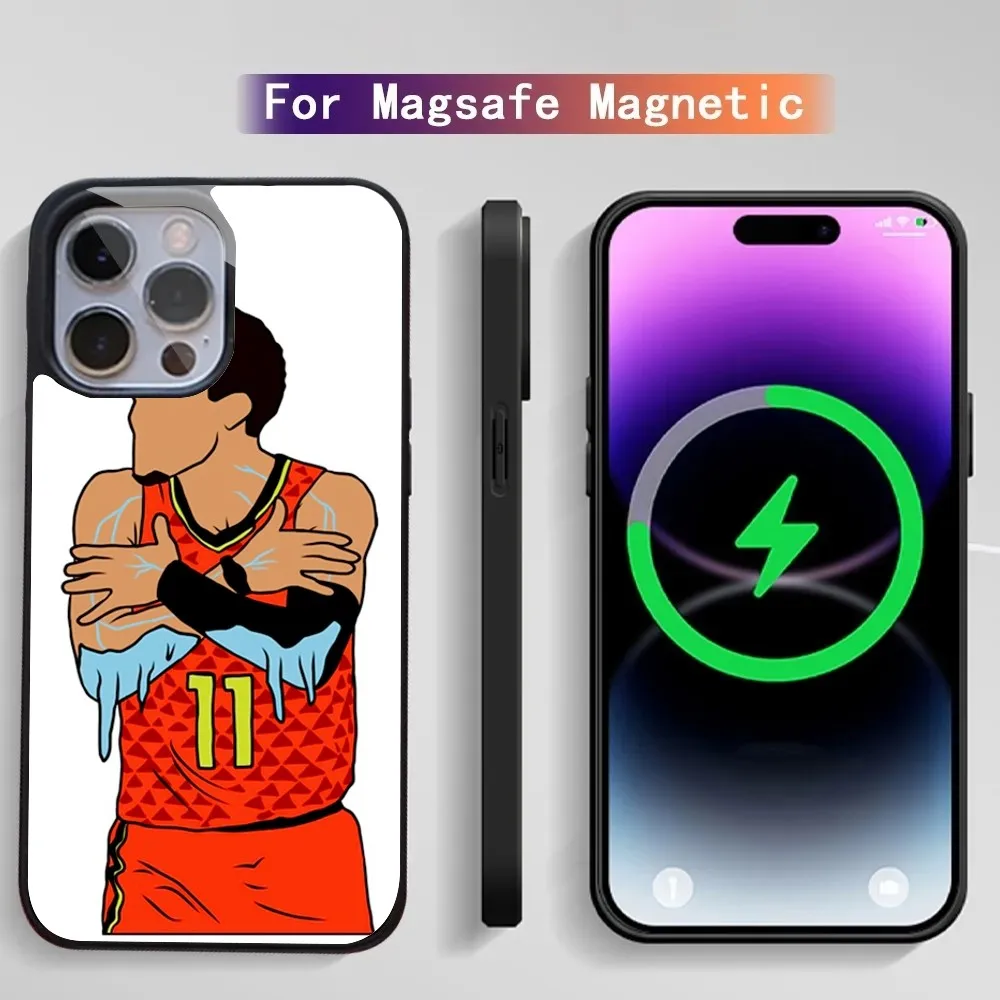 Чехол для телефона Trae Young Ice зеркальный чехол IPhone 15 14 13 Pro Max 11 12 Mini Alex Magsafe с