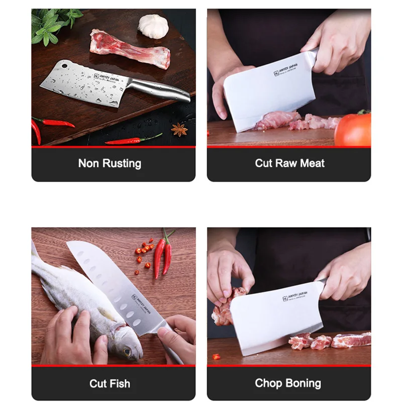 Японские кухонные ножи шеф-повара сантоку профессиональный резец из нержавеющей