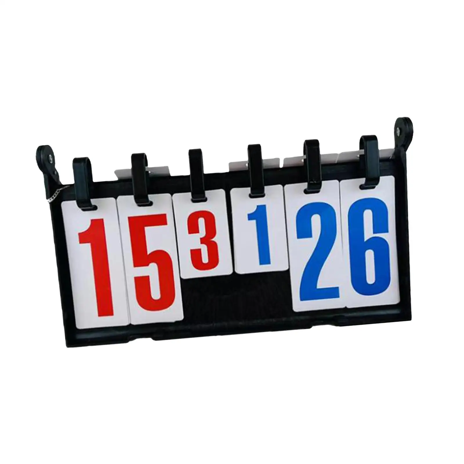 

Scoreboard Tabletop or Hanging Portable 39cmx23cm Score Flip 6 Digit for Basketball Tennis Indoor Outdoor Hockey Volleyball