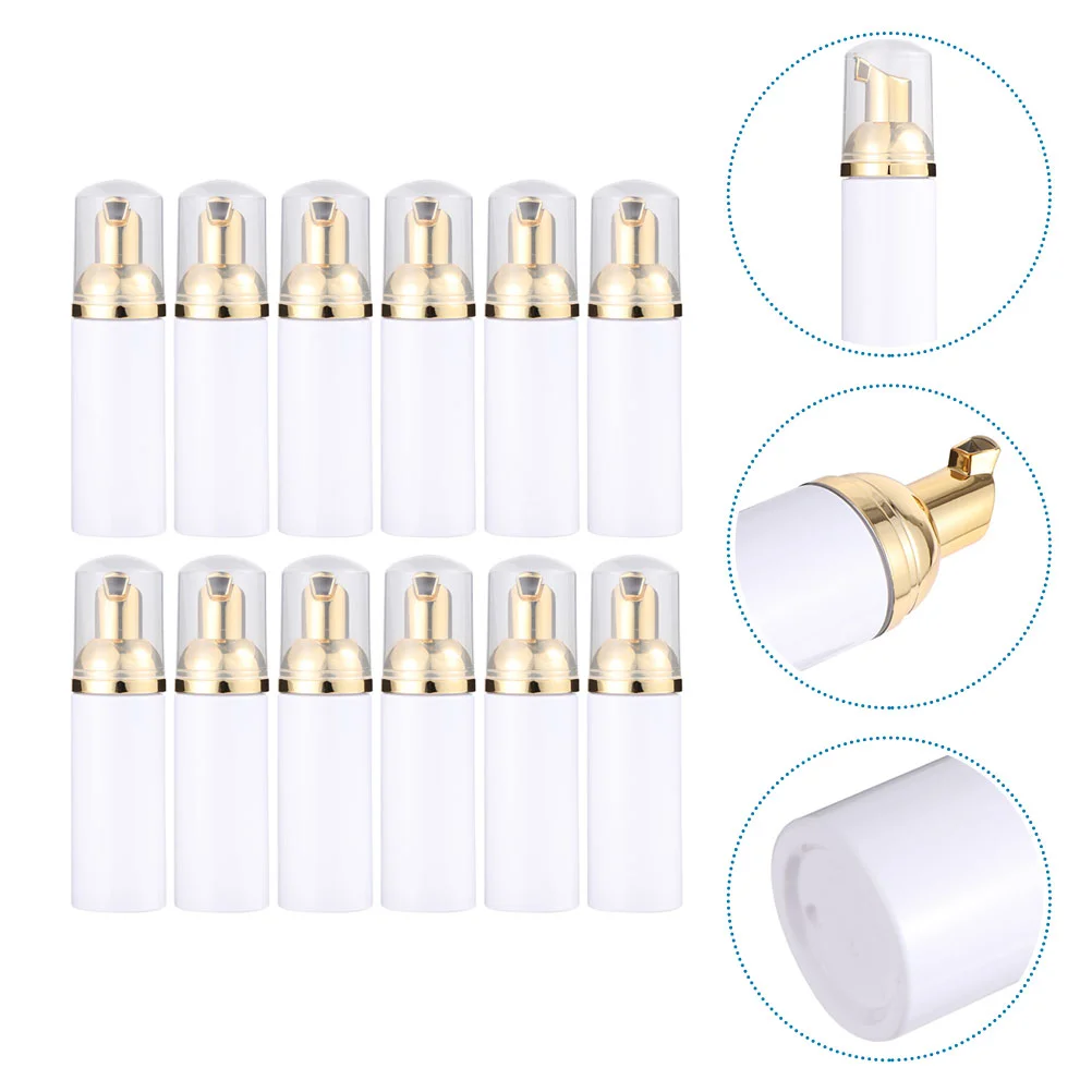 12 Pcs Plastic Foam Bottle Foaming Bottles Facial Cleanser Glass Liquid Containers Eyelash Conditioner Portable Dispenser Empty