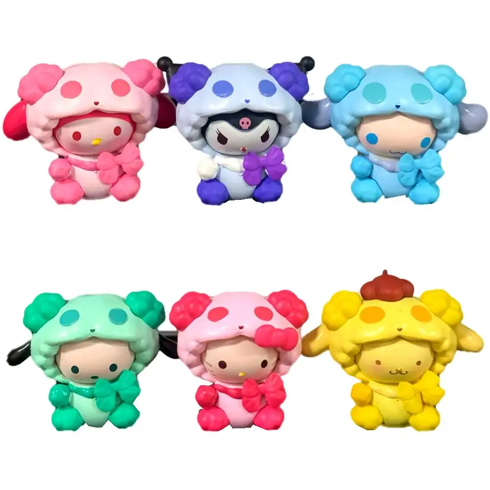 

1Pcs Sanrioed Mymelody Kuromi Cinnamoroll Anime Peripheral Series Kawaii Model Toy Figure Bag Christmas Gift