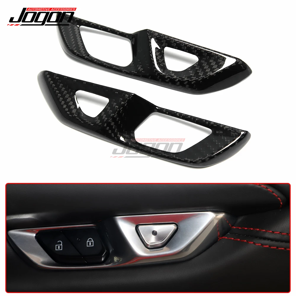 

Автомобильная центральная консоль из углеродного волокна JOGON, ручка переключения передач, панель, боковая дверная полоса, Накладка для Corvette C8 Coupe Z51 2020-2022