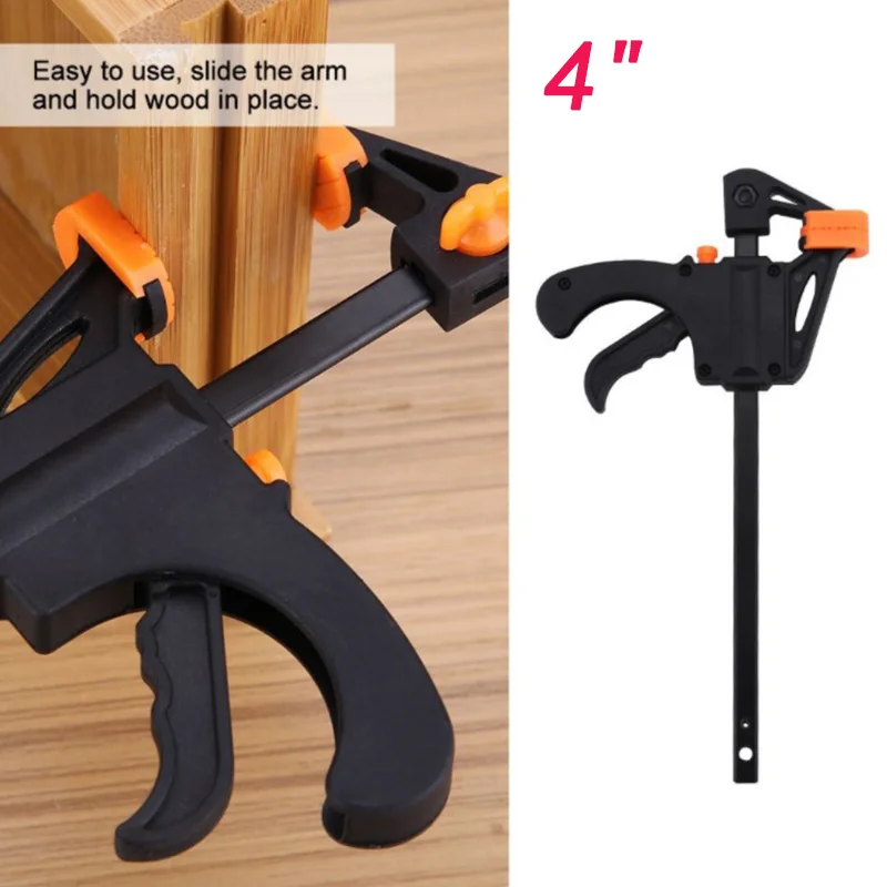 

Woodworking Mini F Clamp Clip Set Hard Quick Ratchet Release Clip DIY Carpentry Joinery Clamp Hand Tool Woodworking Clamp