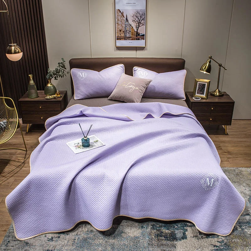 

Summer Quilt Cooling Blanket Washed Cotton Air Conditioner Comforter Lightweight and Breathable Knitting Sofa Bed Bedspread