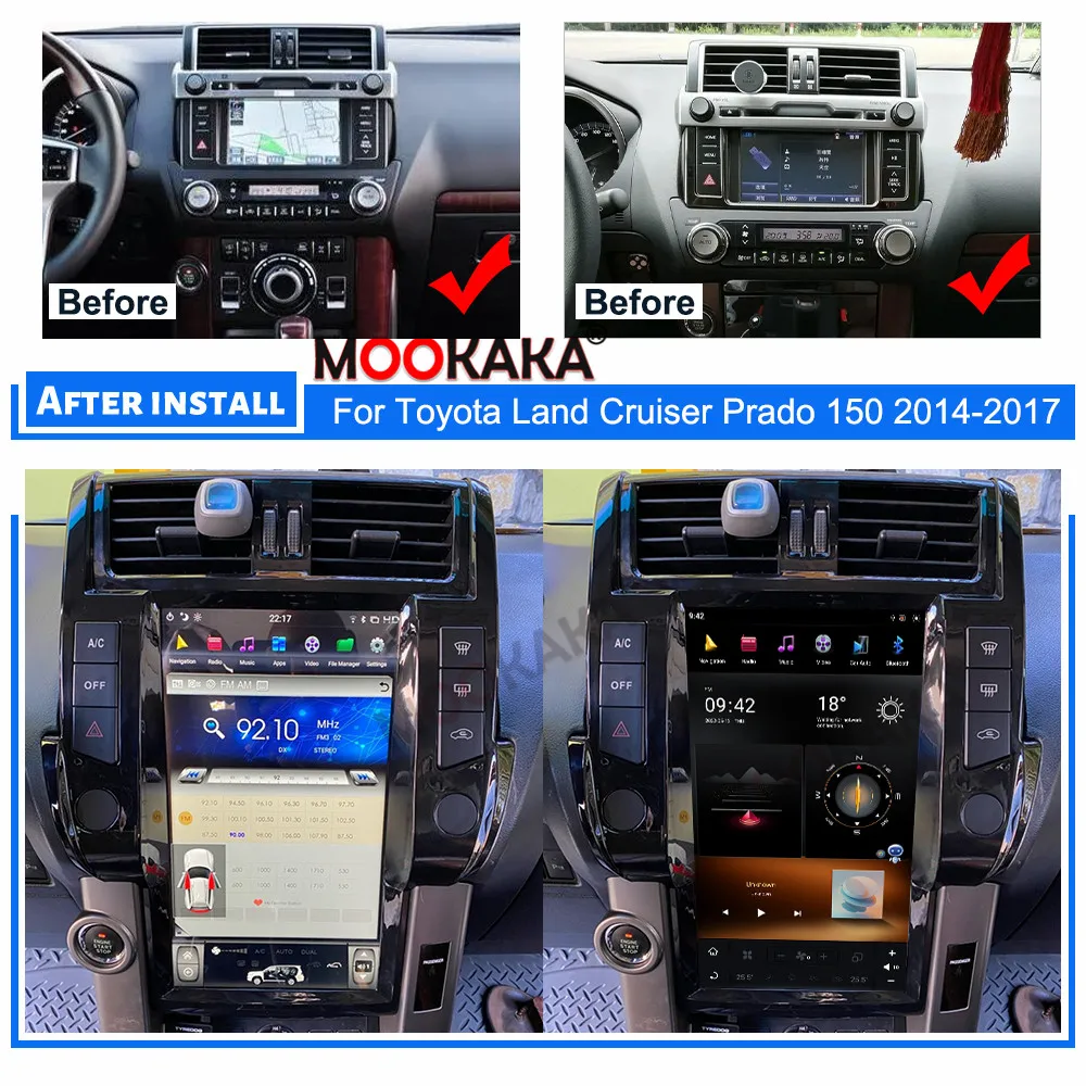 

2 Din Android 11.0 8G+128G For Toyota Land Cruiser Prado 150 2014-2017 Car Radio Multimedia Player Auto Stereo Head Unit Carplay