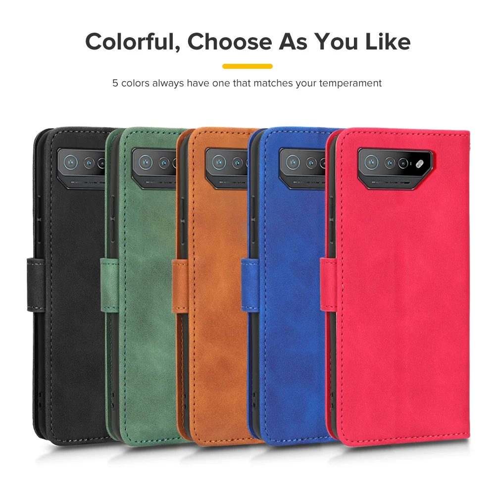 Чехол для Asus Rog Phone 7 Ultimate 6 дюймов кожаный флип-Магнитный чехол-книжка с подставкой