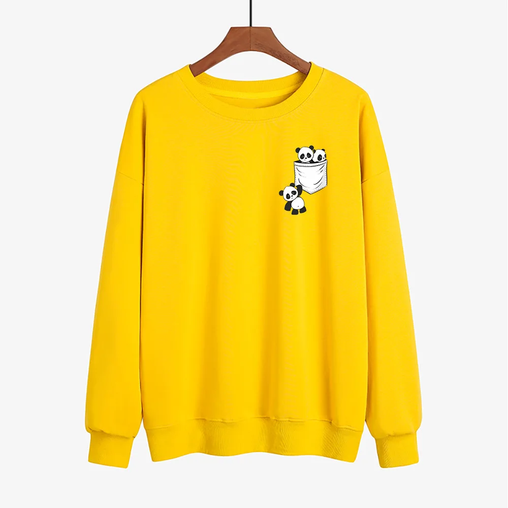 

Little Panda Long Sleeve Pullovers Man Spring Autumn Y2k Indie Loose Plus Size Sweatshirts O Neck 2021 New Fashion Pullovers Red