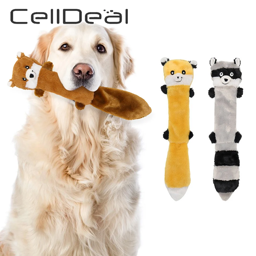 

Dog Plush Toy Chew Squeak Animal Shape Soft Small Medium Puppy Biting Grinding Resistance Vocalization Pet Free Shipping