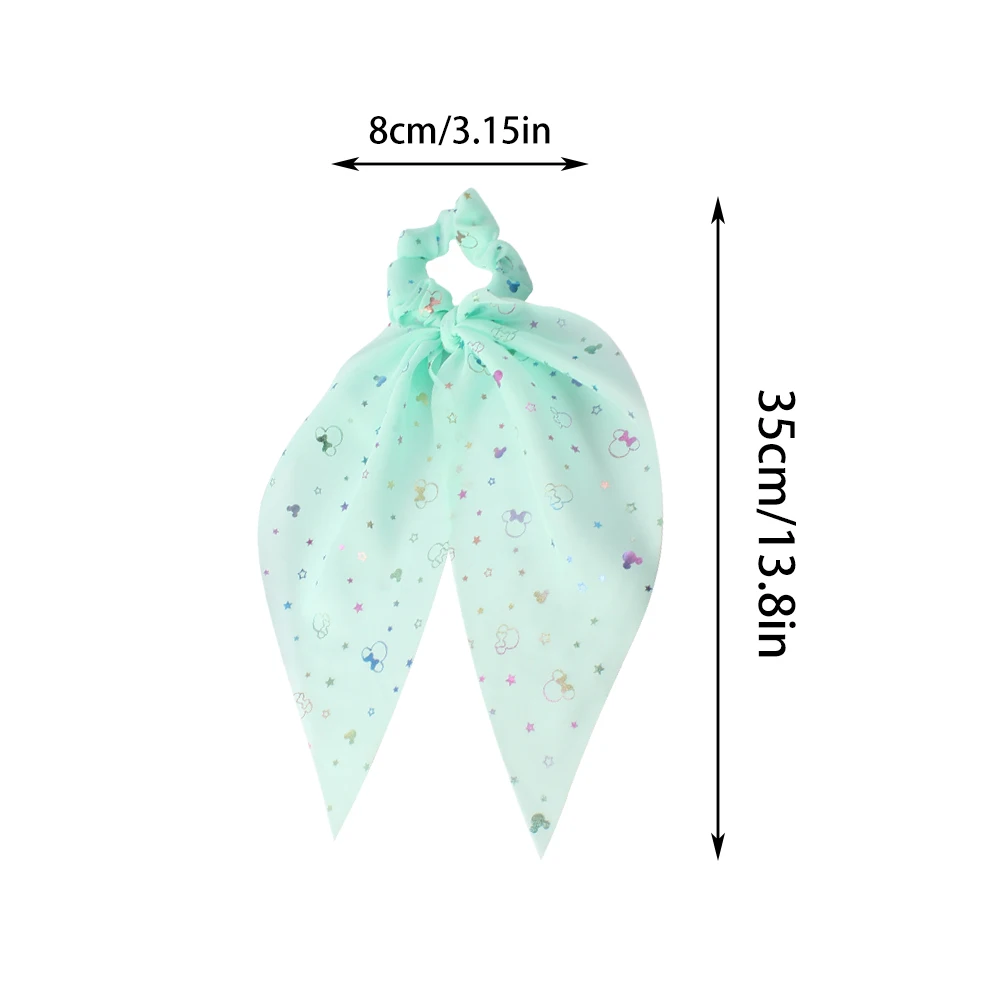 Женская длинная шифоновая лента с блестками модная мягкая резинка для волос 1 шт.