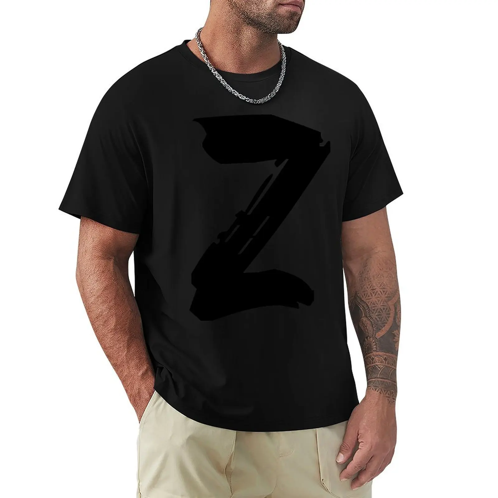 Фото Футболка Z BRUSH STYLE CAPITAL LETTER INITIAL СОВРЕМЕННАЯ ФУТБОЛКА MINIMALIST FONT LOGO TYPEFACE LETTERING TYPOGRAFY MONOGRAM №1