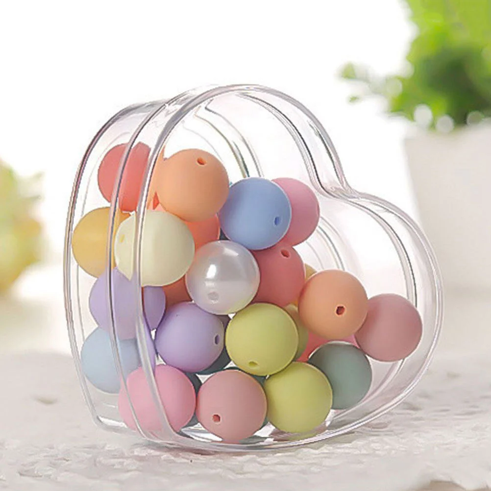 

Acrylic Storage Box Clear Party Favor Boxes Heart Shape Clear Gift Boxess Adorable Cases