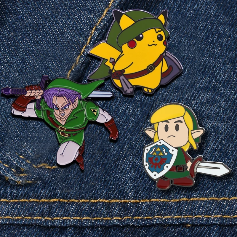 

The Legend of Zelda Anime Enamel Pins Cartoon Brooch Fashion Jewelry Clothing Garment Accessories for Kids Clothes Decoration