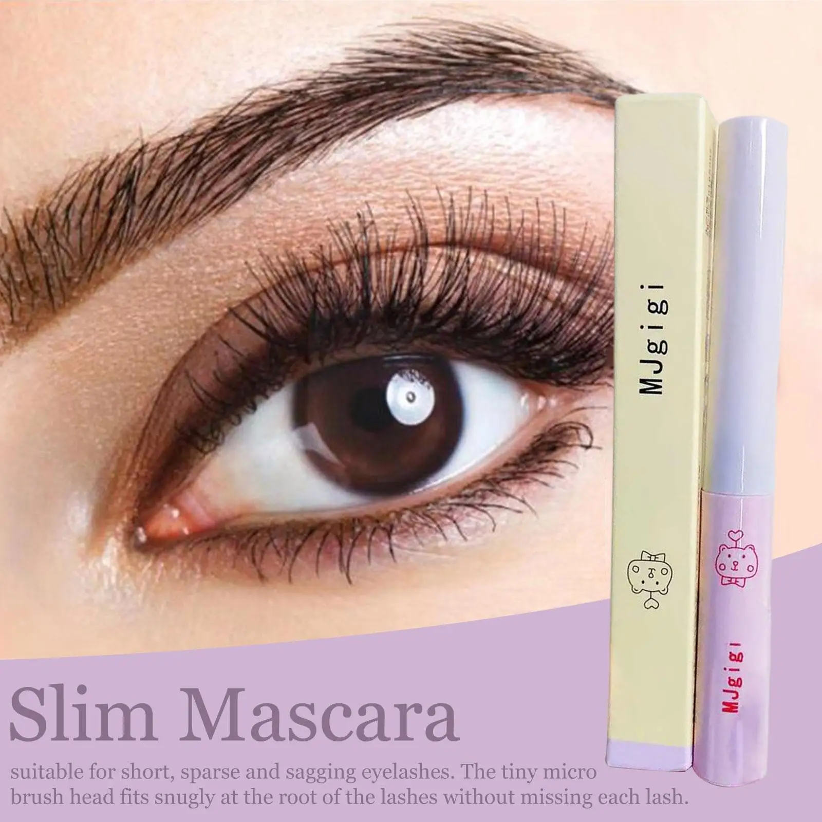 

Curling Mascara Anti-sweat Non-smudge Curling Mascara Brush Small Thick Comestics Makeup Slim Ultra-fine Mascara Curling He N0x9